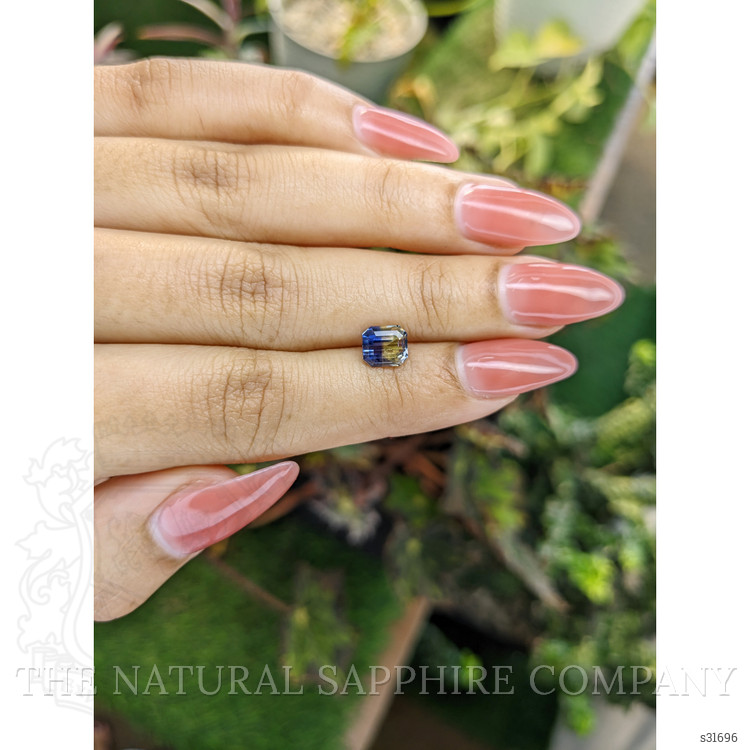 1.63 Ct. Bi Color Sapphire from Ceylon (Sri Lanka)