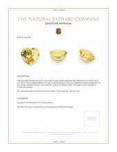 3.32 Ct. Yellow Sapphire from Ceylon (Sri Lanka) Appraisal