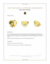 3.32 Ct. Yellow Sapphire from Ceylon (Sri Lanka) Appraisal