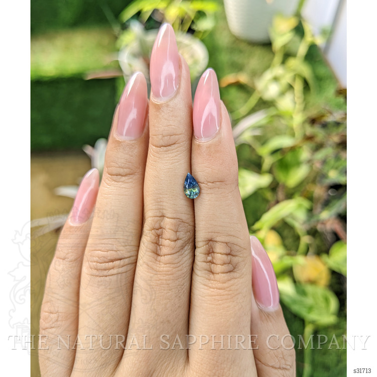0.74 Ct. Bi Color Sapphire from Ceylon (Sri Lanka)