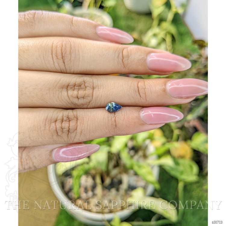 0.74 Ct. Bi Color Sapphire from Ceylon (Sri Lanka)