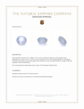 10.15 Ct. Bluish Grey Star Sapphire from Burma (Myanmar) Appraisal