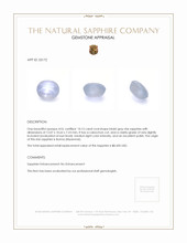10.15 Ct. Bluish Grey Star Sapphire from Burma (Myanmar) Appraisal