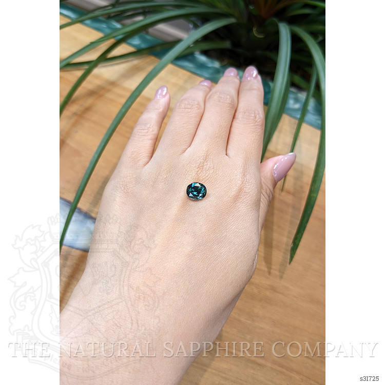 3.12 Ct. Greenish Blue Sapphire from Ceylon (Sri Lanka)