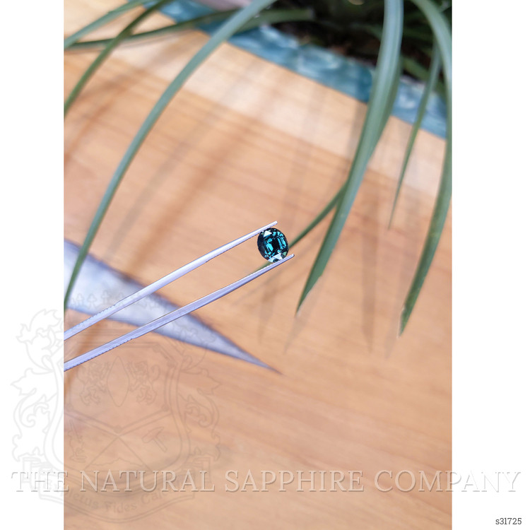 3.12 Ct. Greenish Blue Sapphire from Ceylon (Sri Lanka)