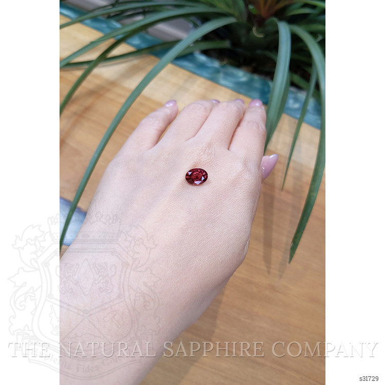 3.03 Ct. Reddish Orange Sapphire from Ceylon (Sri Lanka)