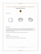 10.52 Ct. White Star Sapphire from Burma (Myanmar) Appraisal