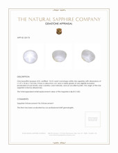 10.52 Ct. White Star Sapphire from Burma (Myanmar) Appraisal