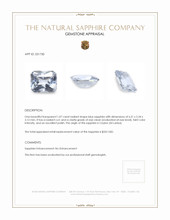 1.07 Ct. Blue Sapphire from Ceylon (Sri Lanka) Appraisal