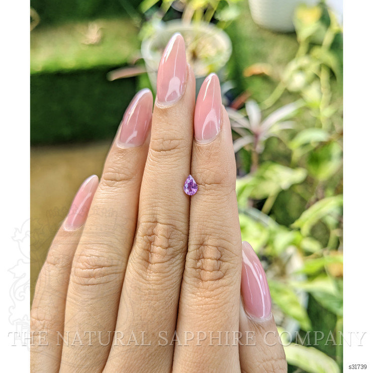 0.45 Ct. Pinkish Purple Sapphire from Ceylon (Sri Lanka)