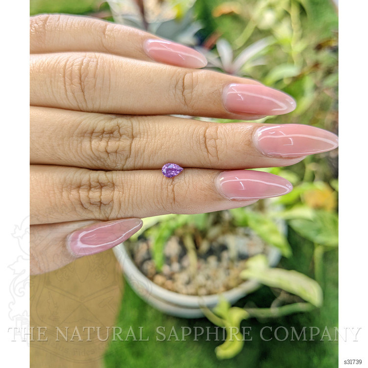 0.45 Ct. Pinkish Purple Sapphire from Ceylon (Sri Lanka)