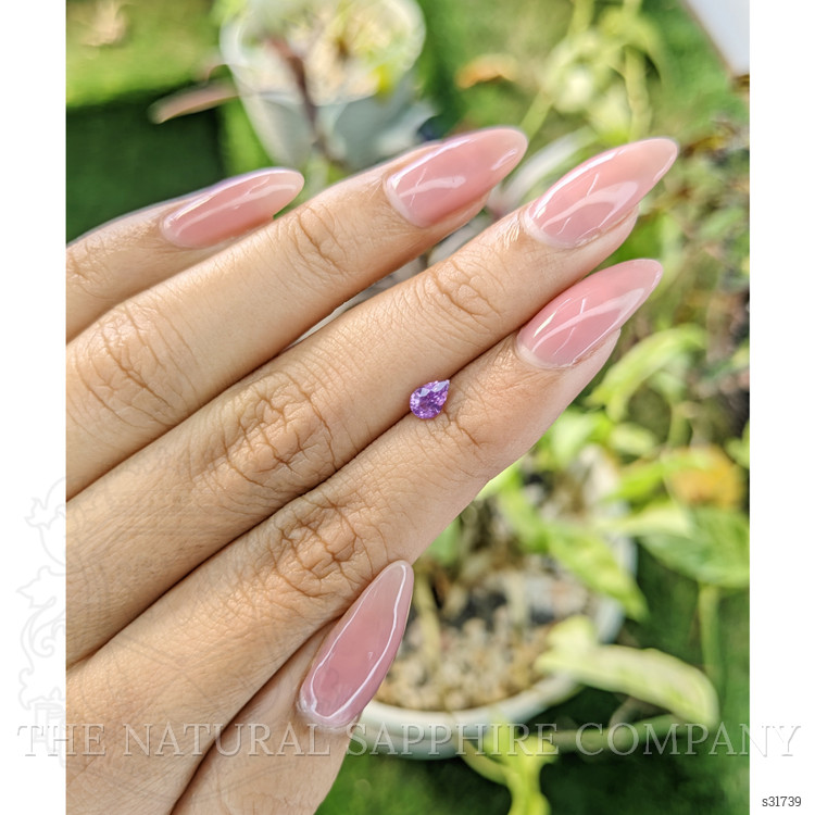 0.45 Ct. Pinkish Purple Sapphire from Ceylon (Sri Lanka)