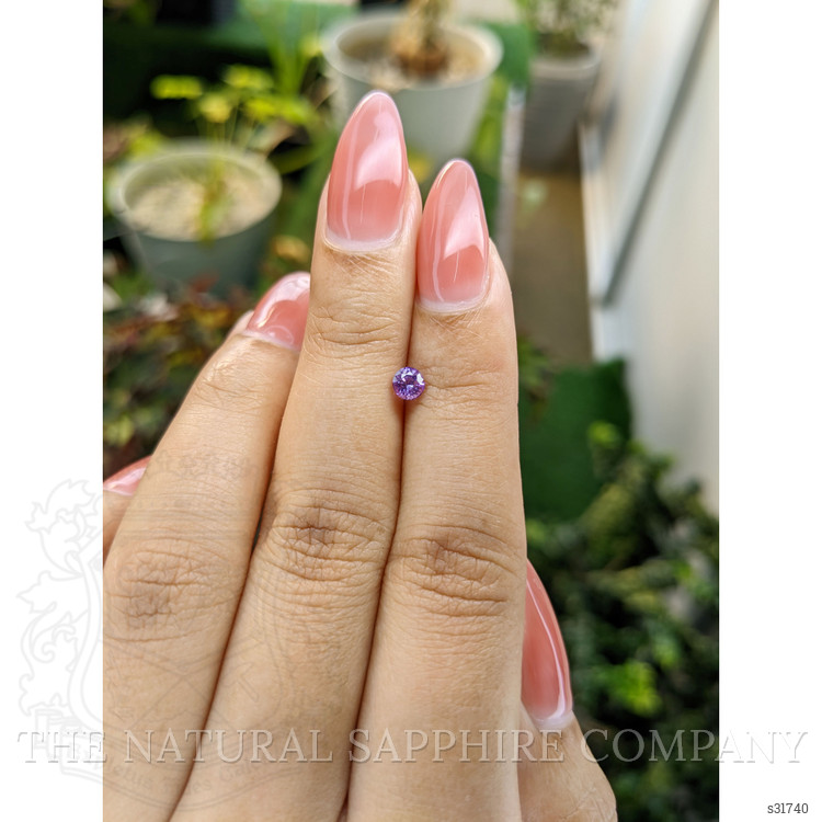 0.37 Ct. Pinkish Purple Sapphire from Ceylon (Sri Lanka)