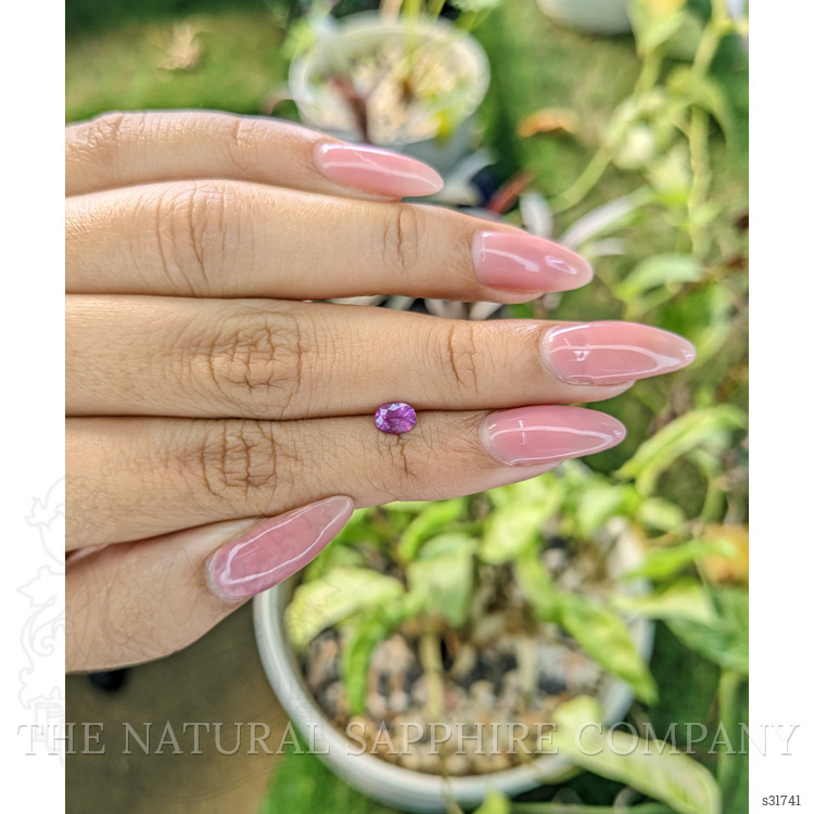 0.48 Ct. Pinkish Purple Sapphire from Ceylon (Sri Lanka)
