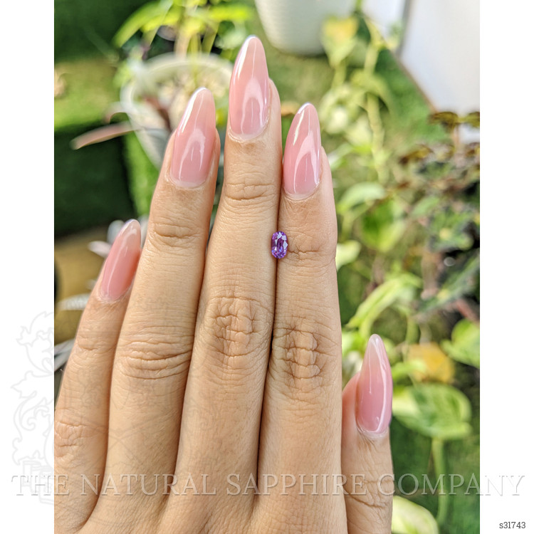 0.55 Ct. Pinkish Purple Sapphire from Ceylon (Sri Lanka)