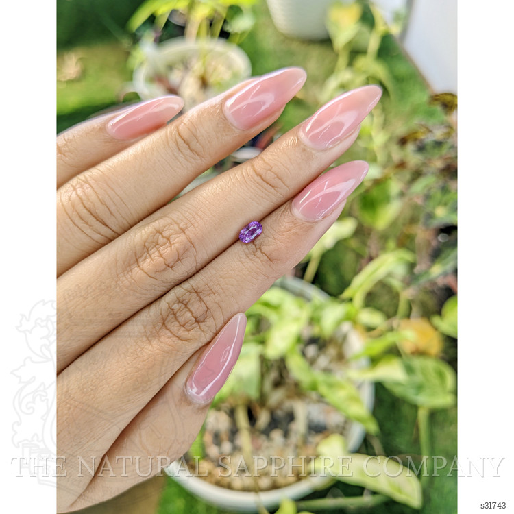 0.55 Ct. Pinkish Purple Sapphire from Ceylon (Sri Lanka)