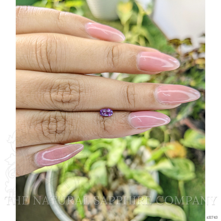 0.55 Ct. Pinkish Purple Sapphire from Ceylon (Sri Lanka)