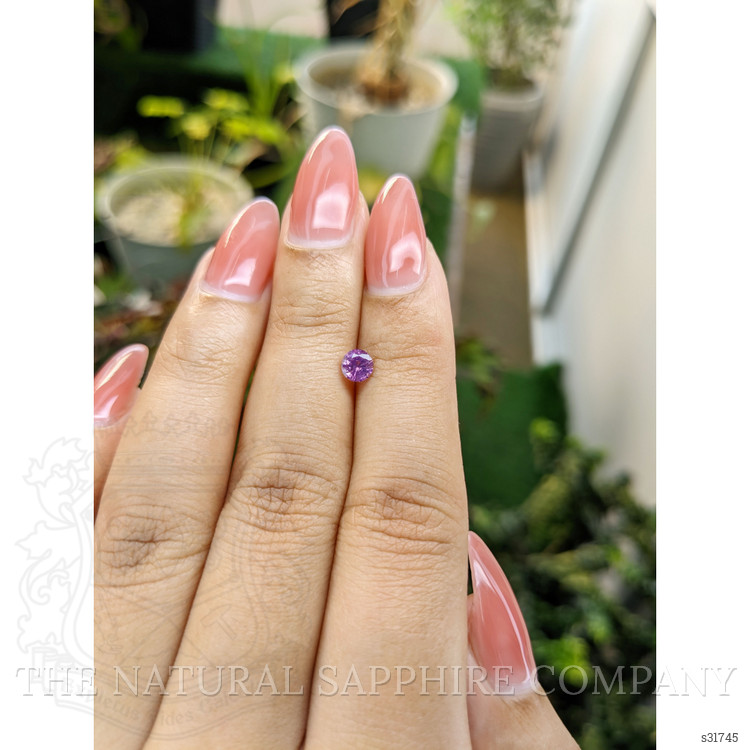 0.47 Ct. Pinkish Purple Sapphire from Ceylon (Sri Lanka)