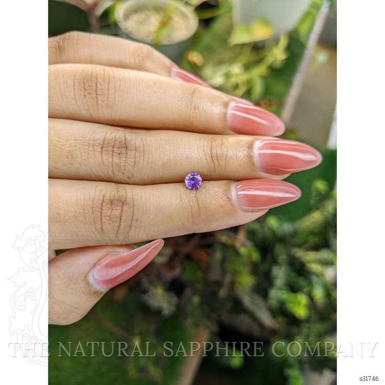 0.44 Ct. Pinkish Purple Sapphire from Ceylon (Sri Lanka)