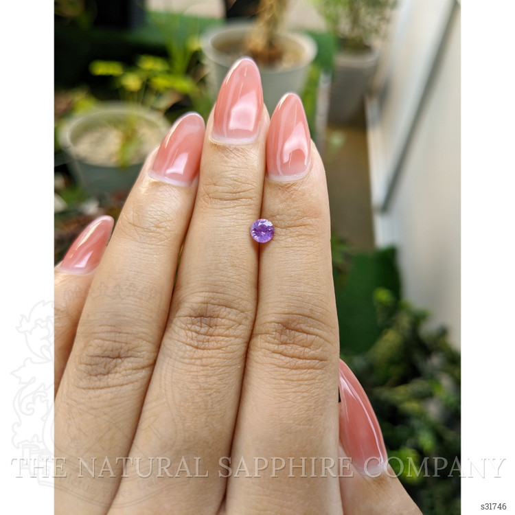 0.44 Ct. Pinkish Purple Sapphire from Ceylon (Sri Lanka)