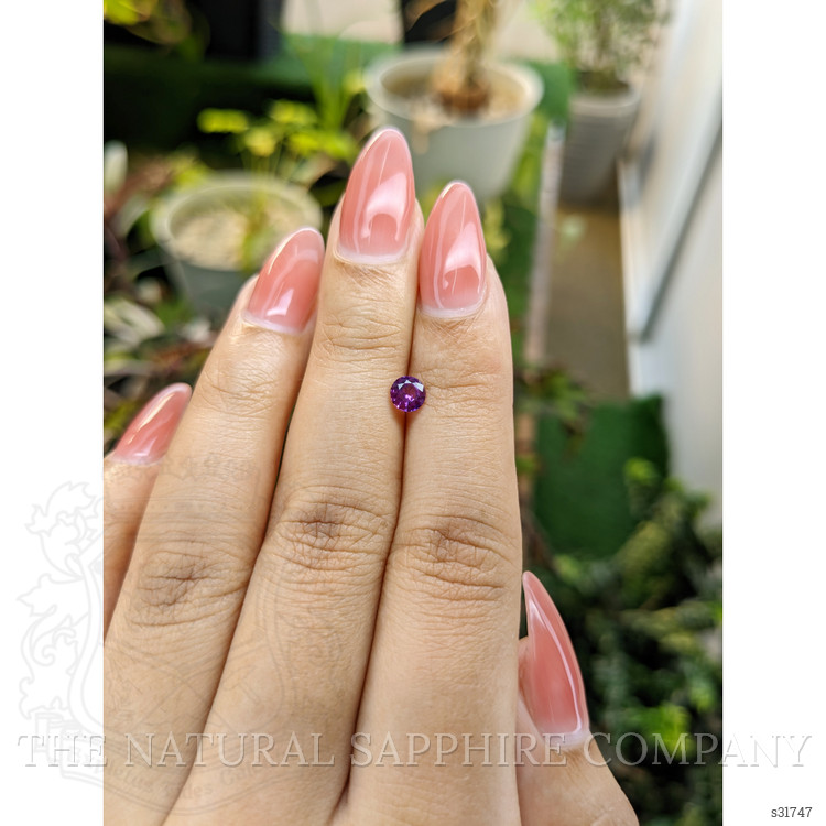 0.42 Ct. Pinkish Purple Sapphire from Ceylon (Sri Lanka)