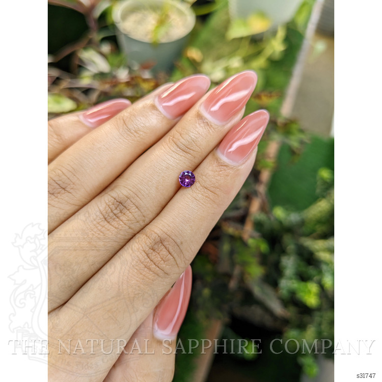 0.42 Ct. Pinkish Purple Sapphire from Ceylon (Sri Lanka)