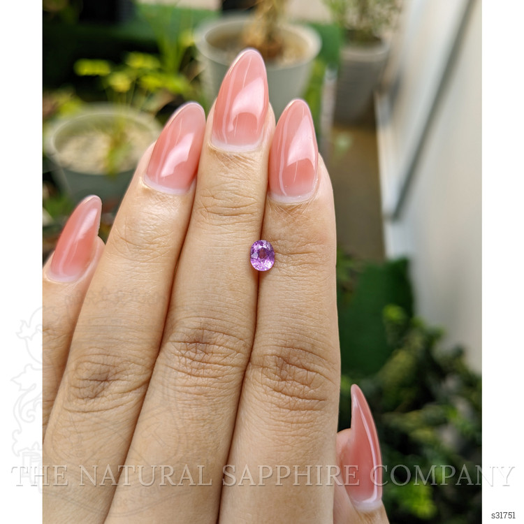 0.59 Ct. Pinkish Purple Sapphire from Ceylon (Sri Lanka)