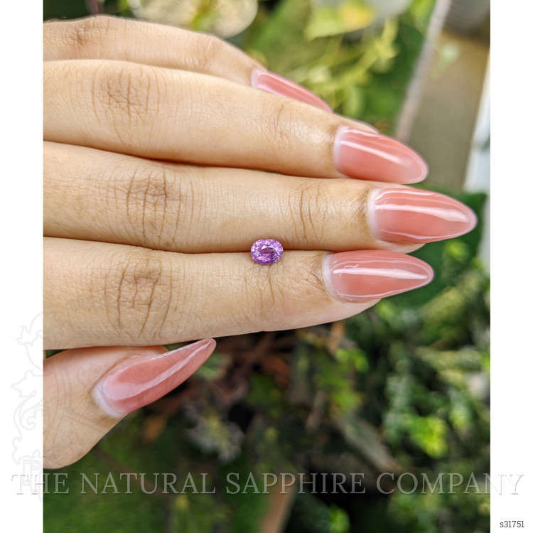 0.59 Ct. Pinkish Purple Sapphire from Ceylon (Sri Lanka)