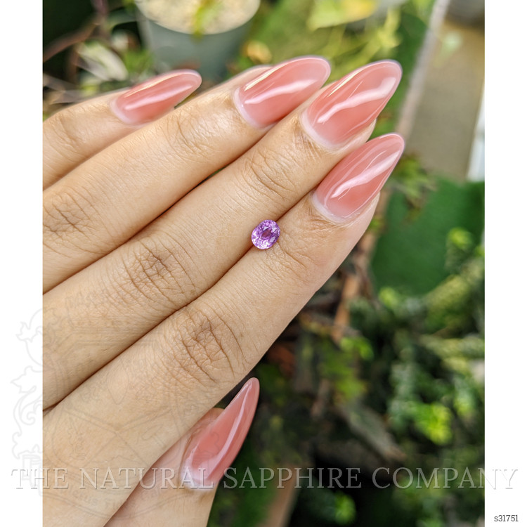 0.59 Ct. Pinkish Purple Sapphire from Ceylon (Sri Lanka)