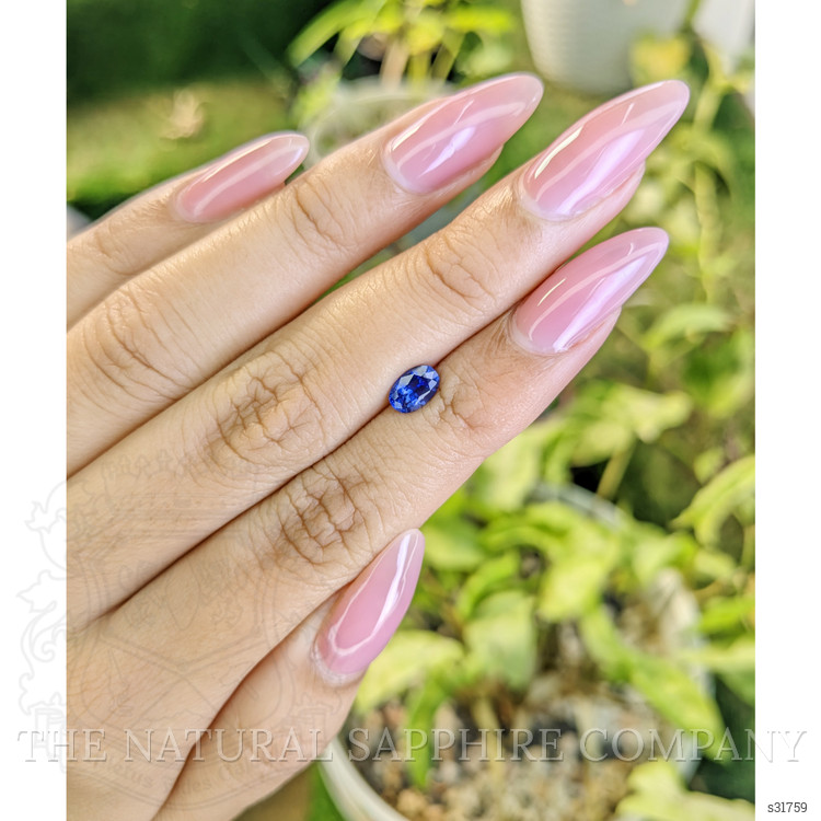 0.77 Ct. Blue Sapphire from Ceylon (Sri Lanka)