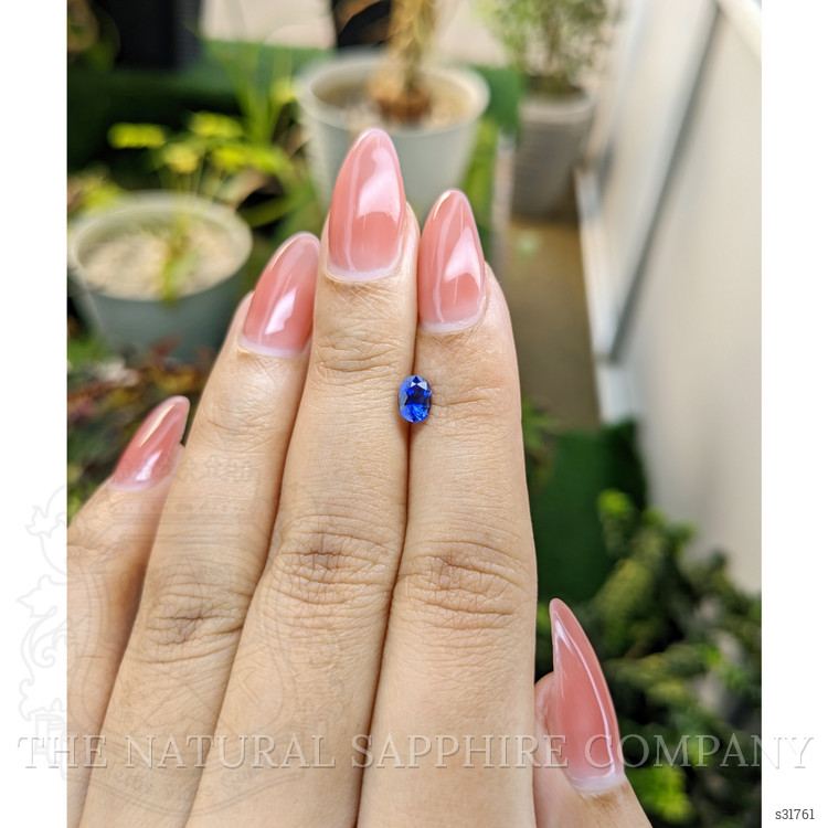 0.67 Ct. Blue Sapphire from Ceylon (Sri Lanka)