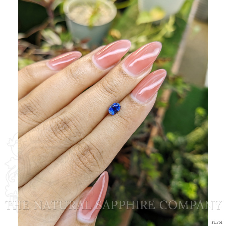 0.67 Ct. Blue Sapphire from Ceylon (Sri Lanka)