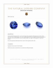 0.91 Ct. Blue Sapphire from Ceylon (Sri Lanka) Appraisal
