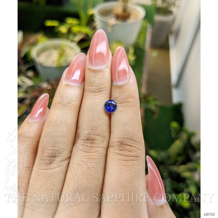 0.91 Ct. Blue Sapphire from Ceylon (Sri Lanka)