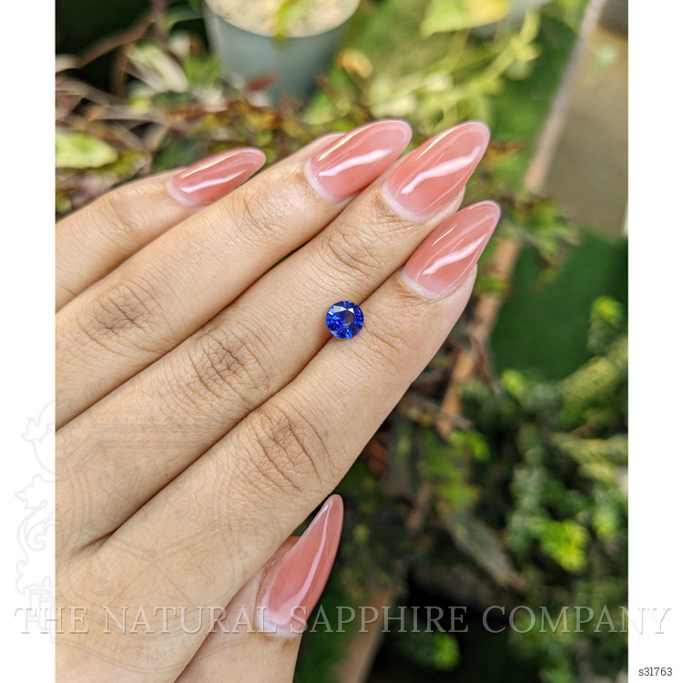 0.91 Ct. Blue Sapphire from Ceylon (Sri Lanka)