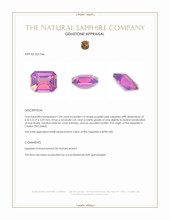 1.04 Ct. Purplish Pink Sapphire from Ceylon (Sri Lanka) Appraisal