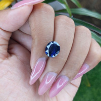 5.44 Ct. Blue Sapphire from Madagascar Life Style