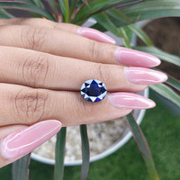 5.44 Ct. Blue Sapphire from Madagascar Life Style