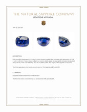 2.31 Ct. Purplish Blue Sapphire from Tanzania Appraisal