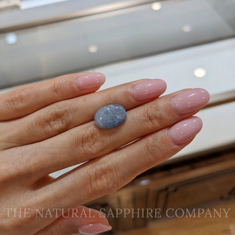 7.76 Ct. Greyish Blue Star Sapphire from Burma (Myanmar)