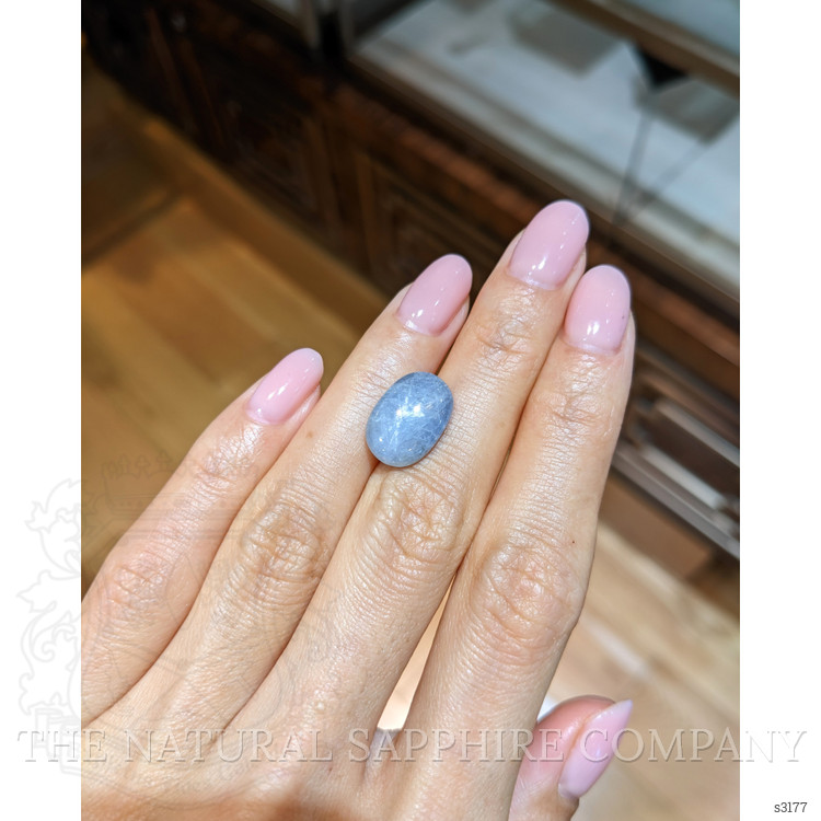 7.76 Ct. Greyish Blue Star Sapphire from Burma (Myanmar)