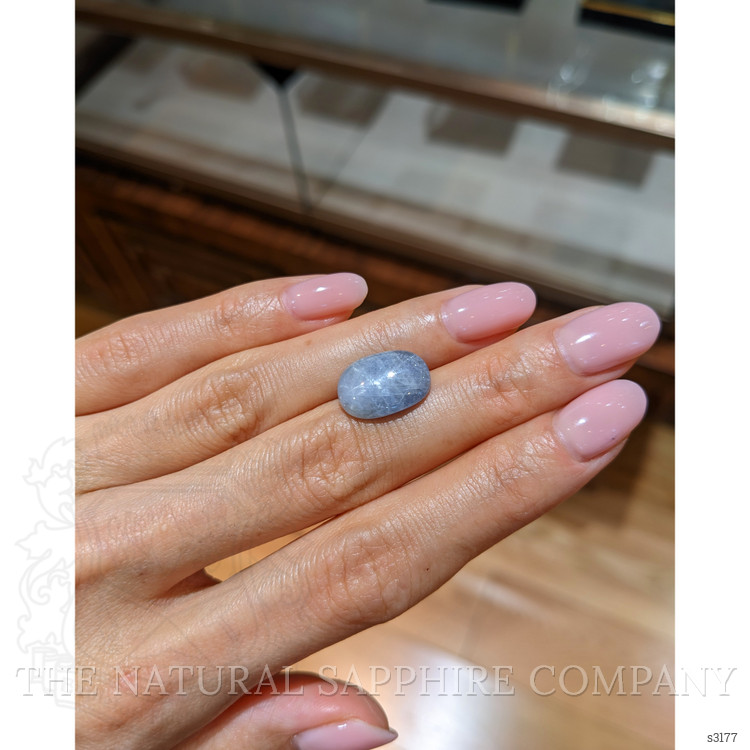 7.76 Ct. Greyish Blue Star Sapphire from Burma (Myanmar)