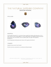 2.61 Ct. Purplish Blue Sapphire from Madagascar Appraisal