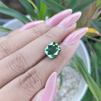 5.36 Ct. Bluish Green Sapphire from Tanzania Life Style
