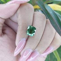 5.36 Ct. Bluish Green Sapphire from Tanzania Life Style
