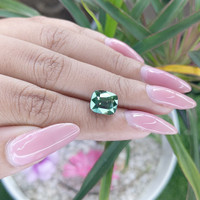 5.36 Ct. Bluish Green Sapphire from Tanzania Life Style