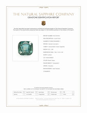 3.38 Ct. Bluish Green Sapphire from Tanzania Scan Report