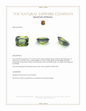 2.75 Ct. Yellowish Green Sapphire from Australia Appraisal