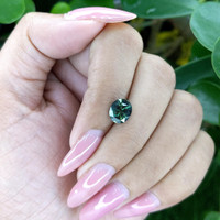 2.16 Ct. Bluish Green Sapphire from Tanzania Life Style