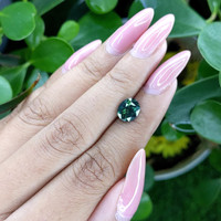 2.16 Ct. Bluish Green Sapphire from Tanzania Life Style